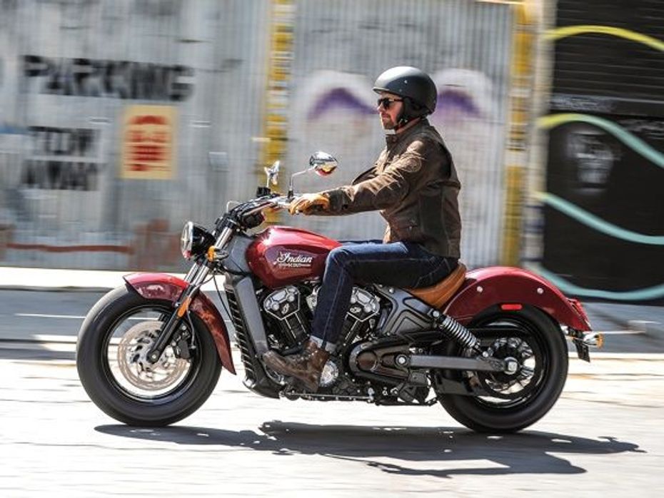 2015 Indian Scout action shot