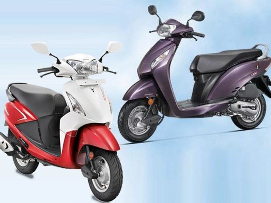 Honda Activa i and Hero Pleasure scooter comparison India