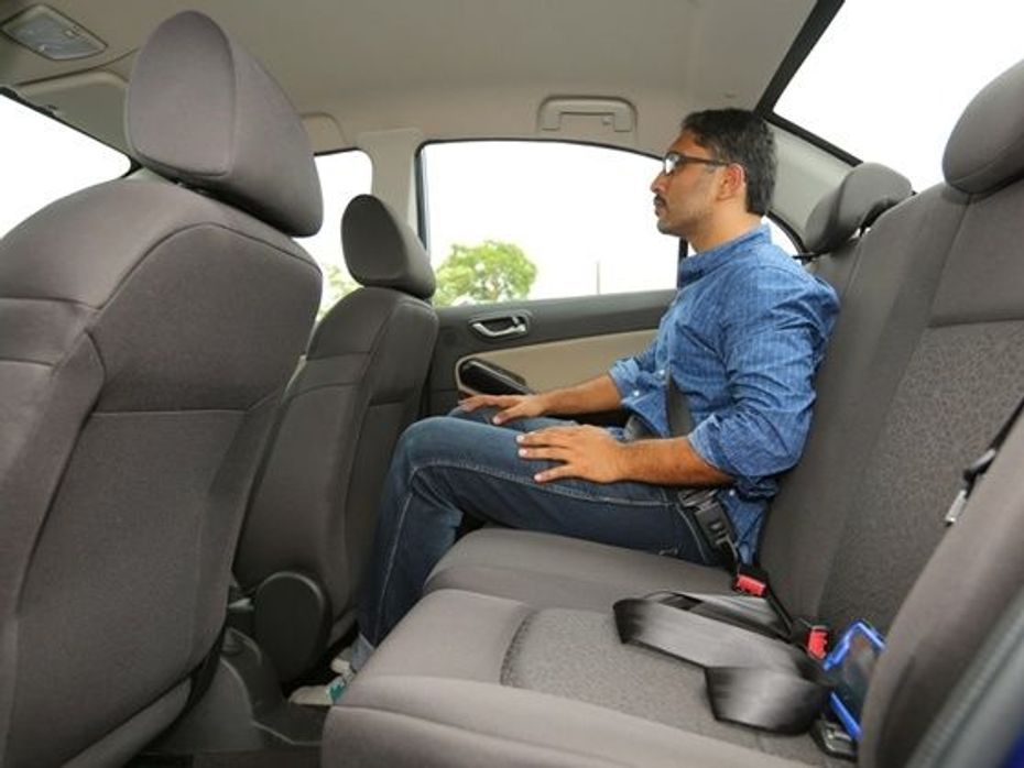 Tata Zest compact sedan rear leg room