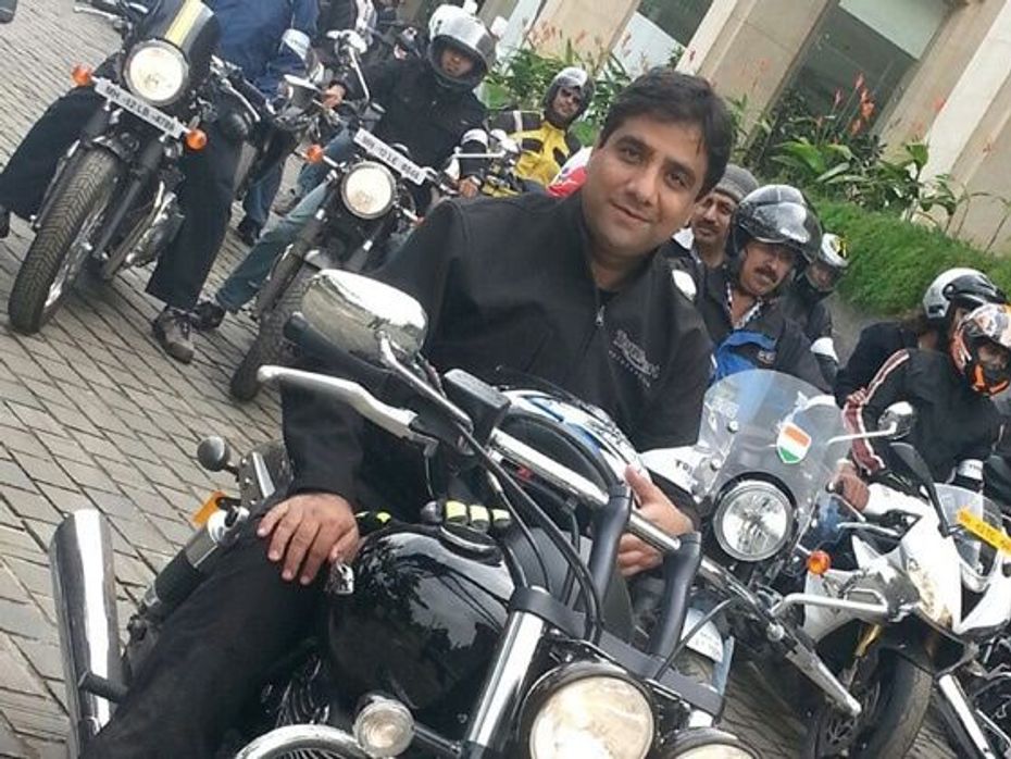 Vimal Sumbly at 2014 Triumph Motorcycle Independence Day ride