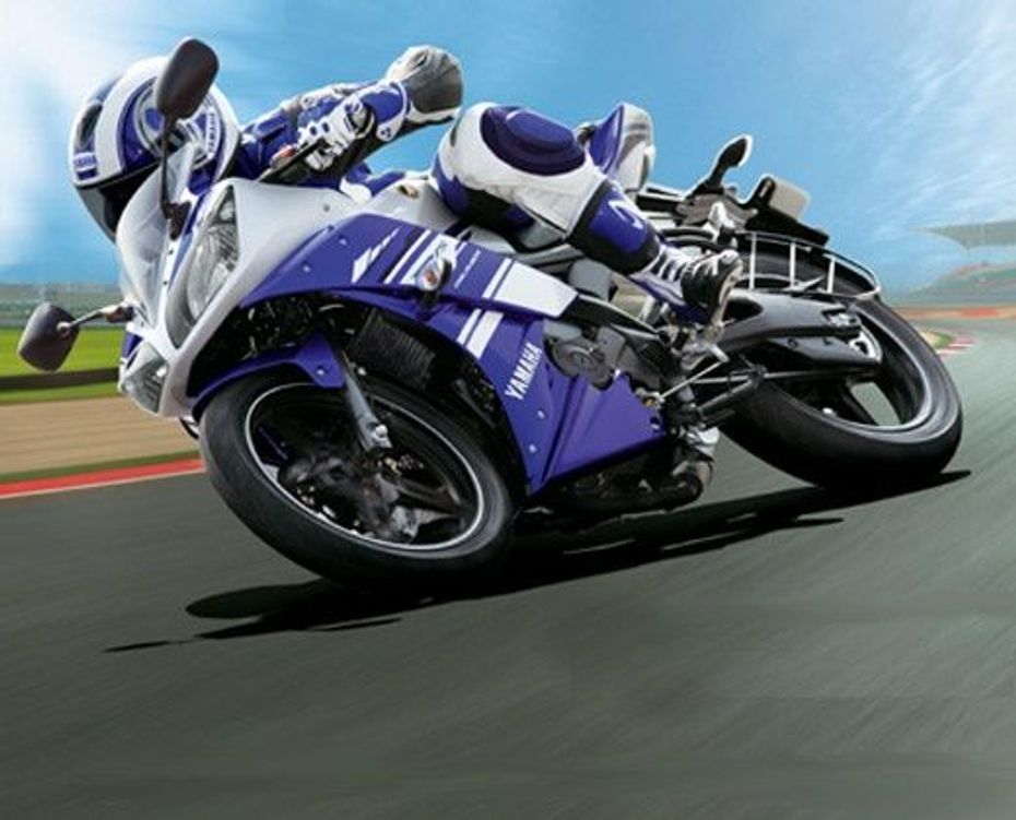 Yamaha India YFZ R15 motorcycle on the track
