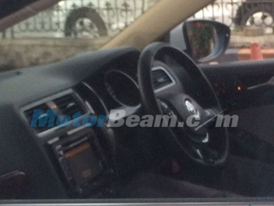 Cabin and interior of the 2015 Volkswagen Jetta spied in India