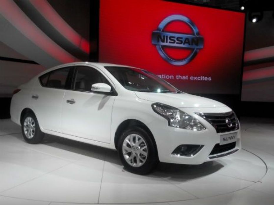 Face lifted Nissan Sunny at 2014 Auto Expo