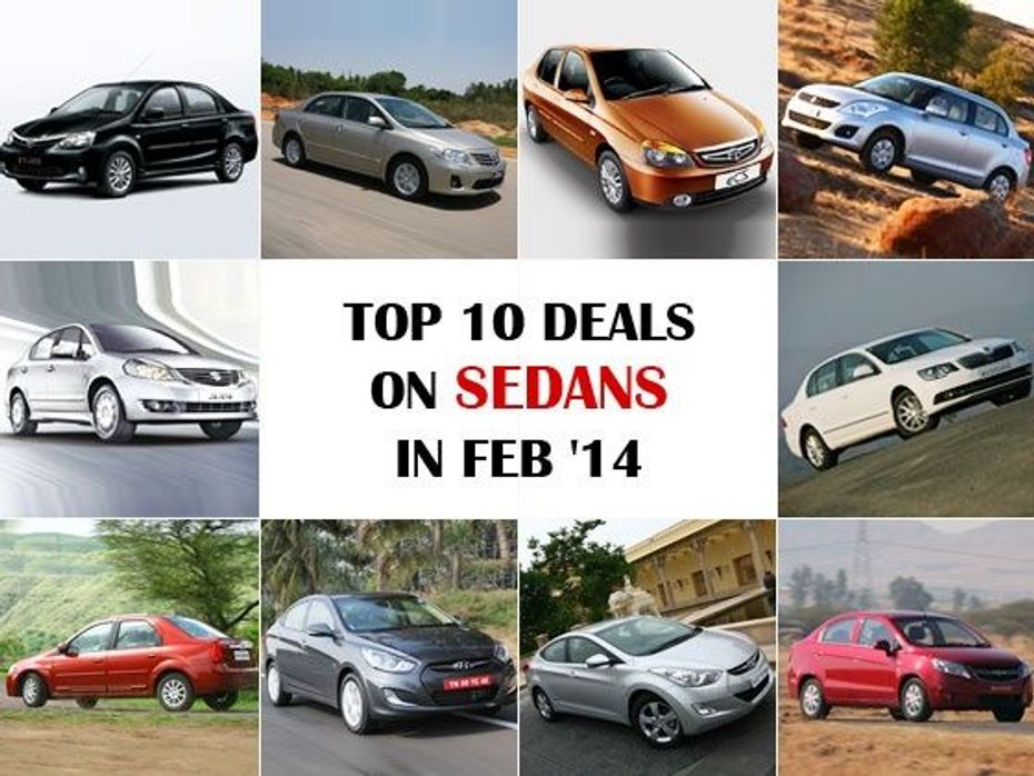 Top 10 deals on sedans in February 2014