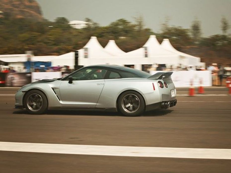 Nissan GTR in action