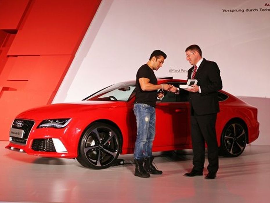 Salman Khan also became the first customer of the Audi RS7 in the country