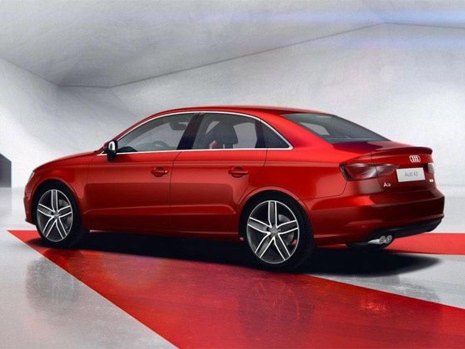 Audi A3 red car rear design