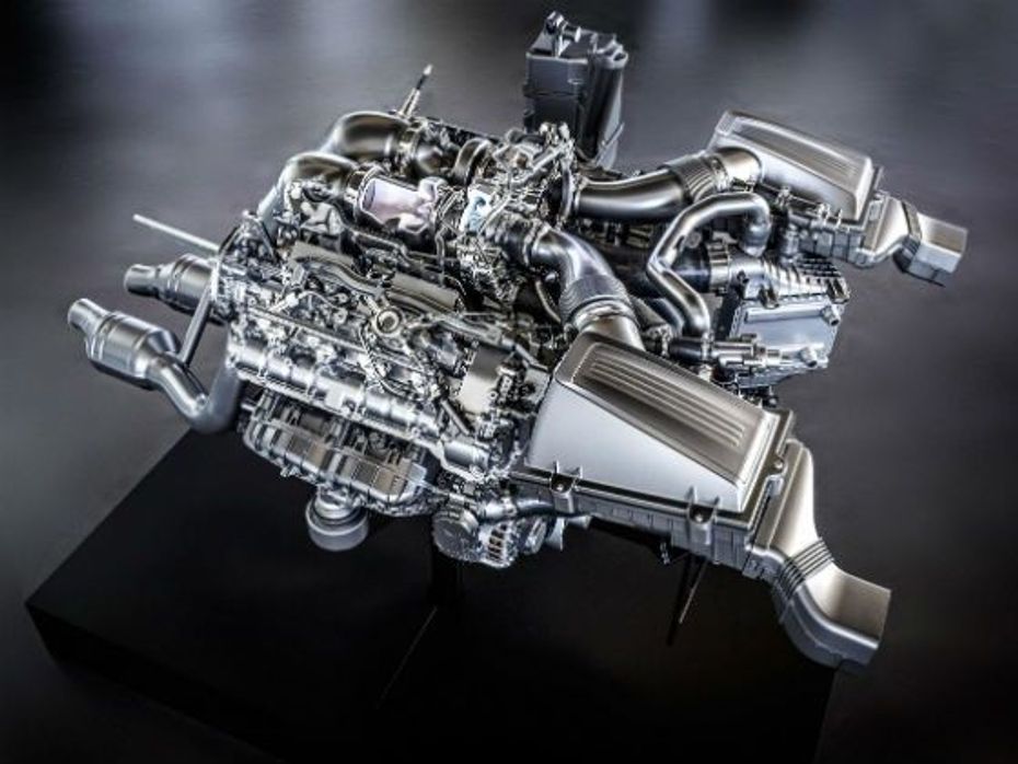 Mercedes-AMG GT 4.0-litre Biturbo engine in detail