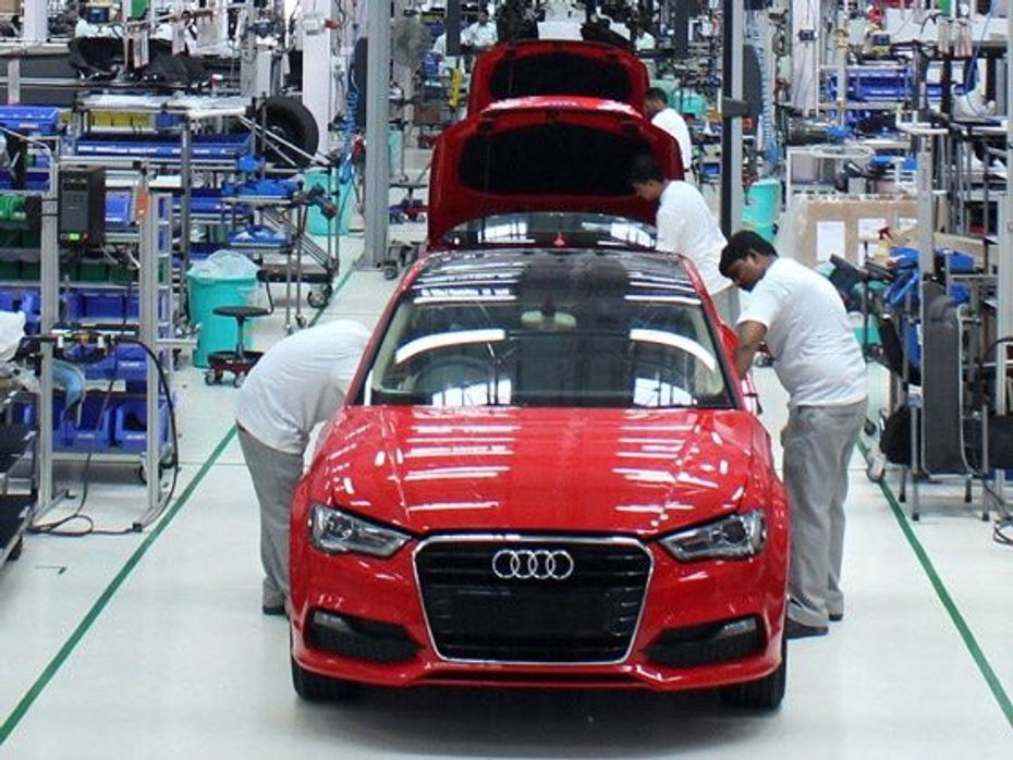 Audi A3 assembly line in Aurangabad plant