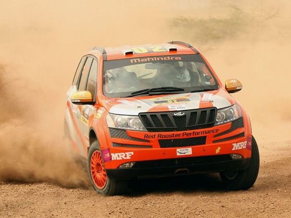 Gaurav Gill in action at 2014 Rally of Coimbatore