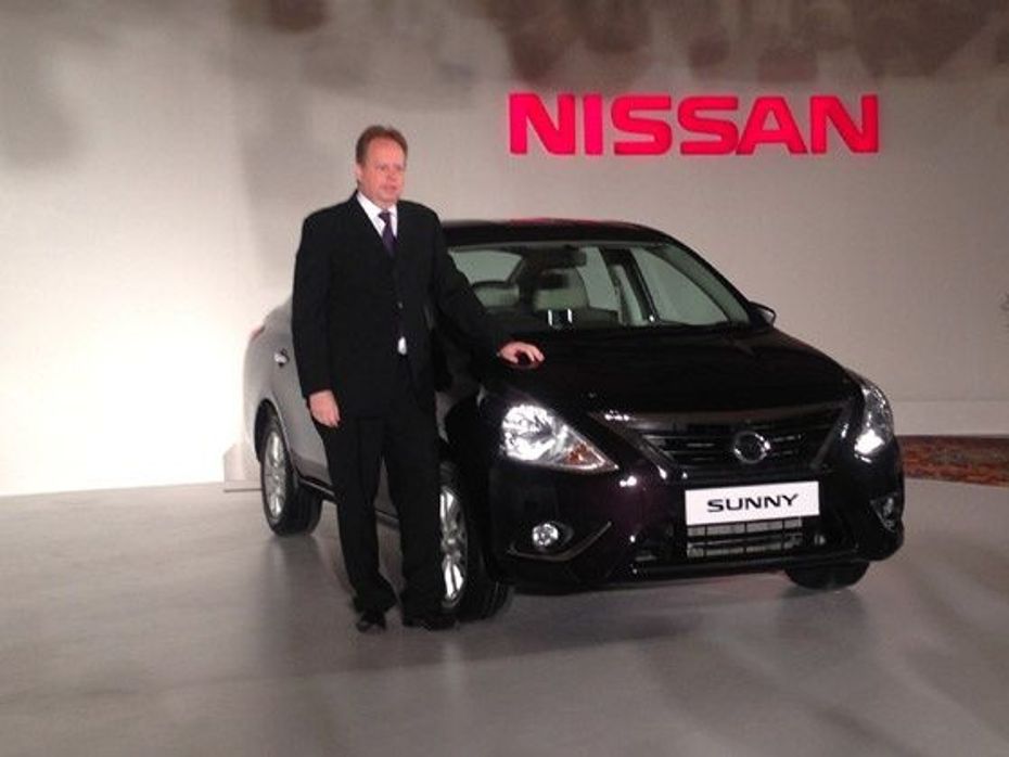 Andy Palmer, CPO, Nissan, launching 2014 Nissan Sunny