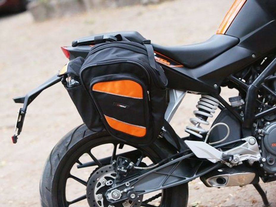 ViaTerra Velox KTM saddlebags mounted