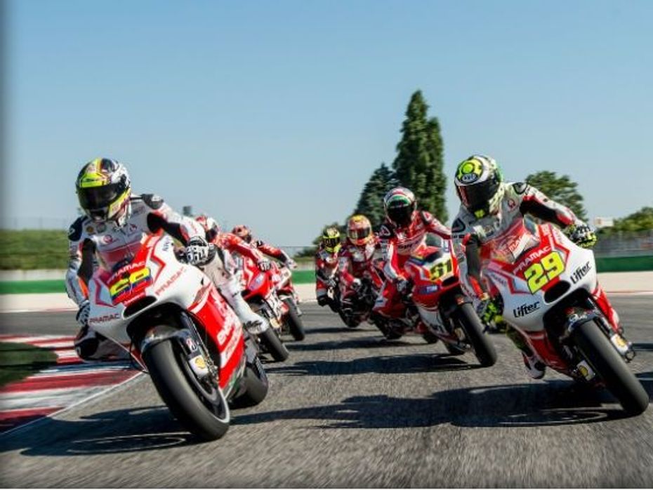Ducati Riders at the Misano circuit