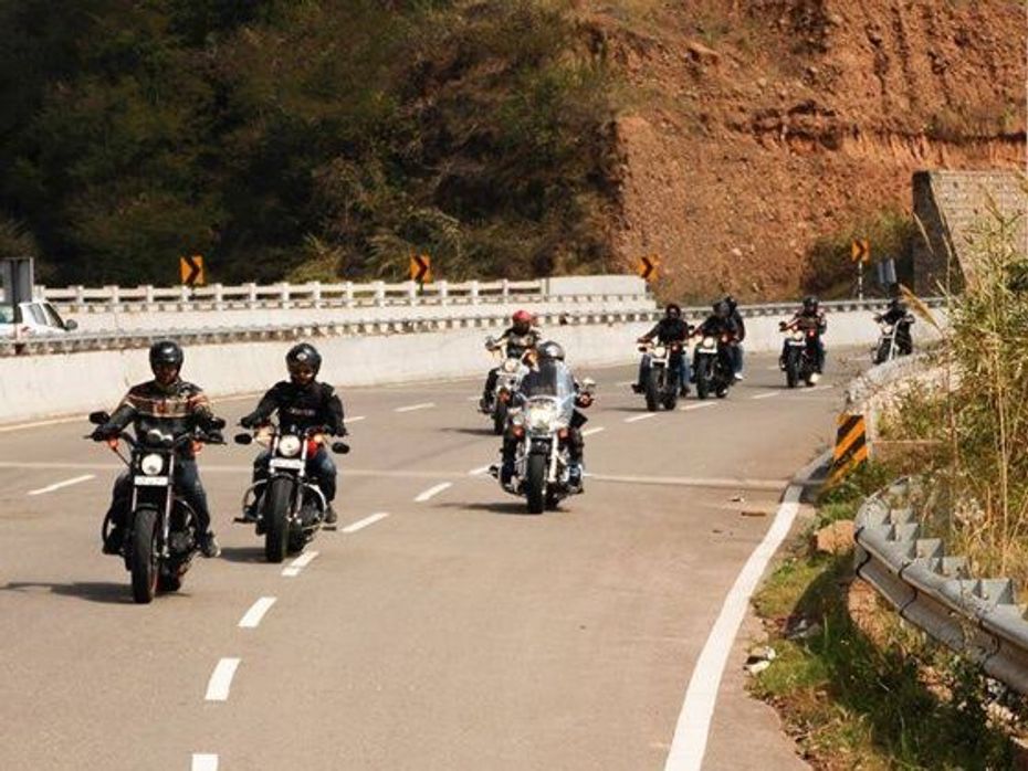 Harley-Davidson riders India action pic