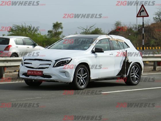 Mercedes-Benz GLA spied testing in India