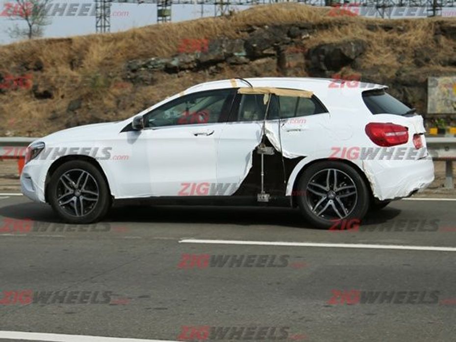 Mercedes-Benz GLA spied testing in India 3