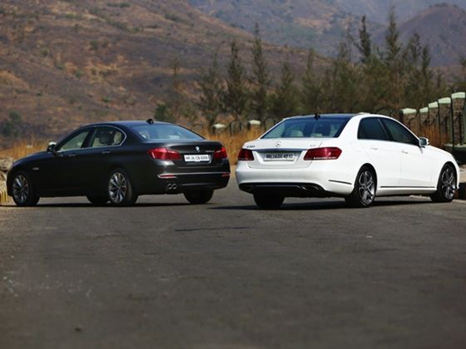BMW 5 Series & Merc E-Class rear