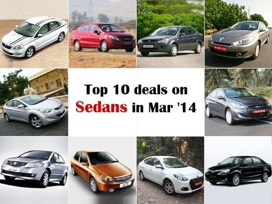 Top 10 deals on sedans in March 2014
