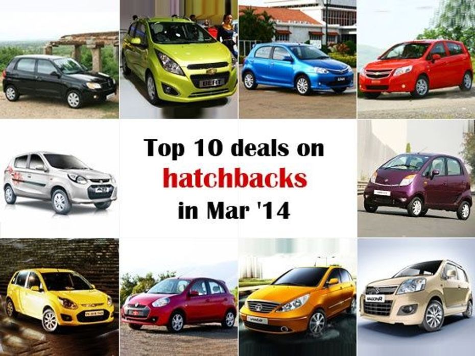 Top ten deals on hatchbacks in March 2014