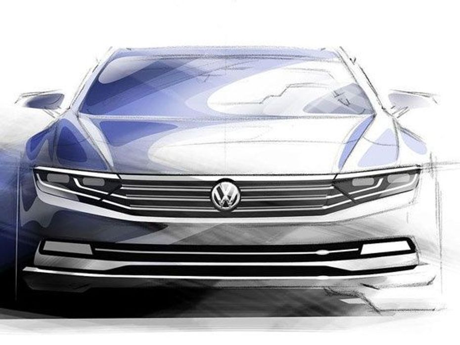 2015 Volkswagen Passat teaser sketch front