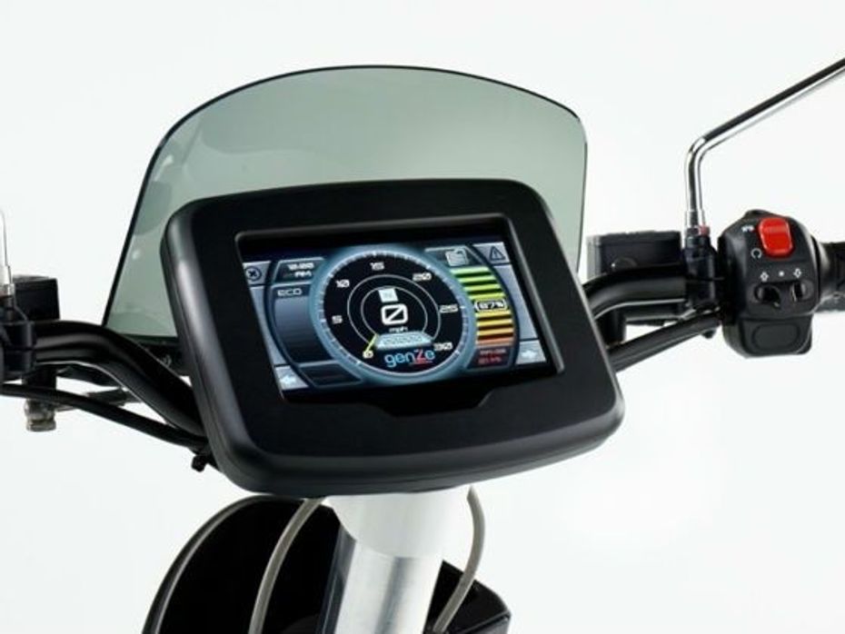 Mahindra GenZe electric scooter instrument cluster