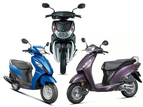 Suzuki Let's vs Honda Activa i vs Yamaha Ray Comparación de especificaciones