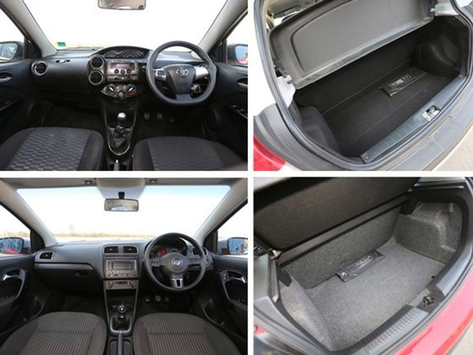 Toyota Etios Cross and VW Cross Polo interiors