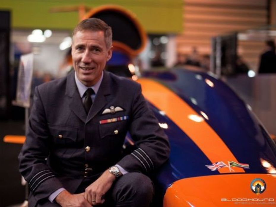 Andy Green with the Bloodhound SSC