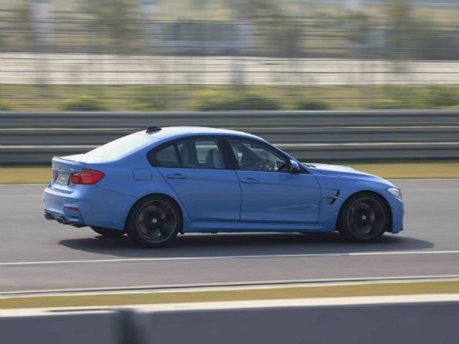 BMW M3 rear action shot