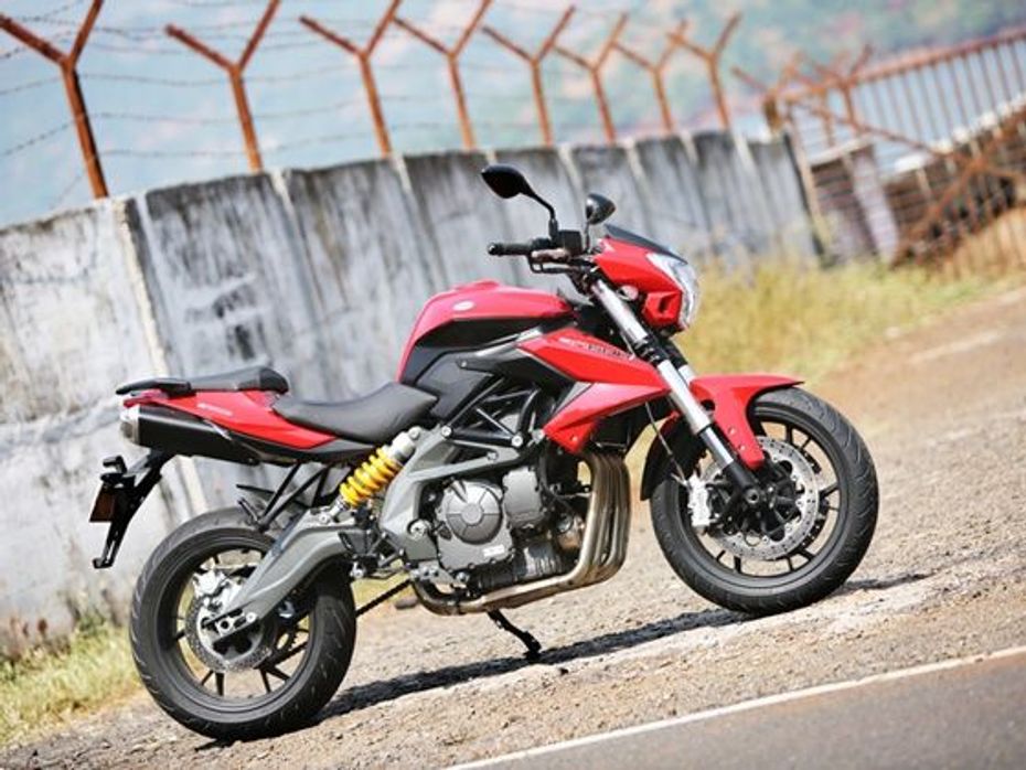 DSK Benelli India TNT 600 i riding position and trellis frame