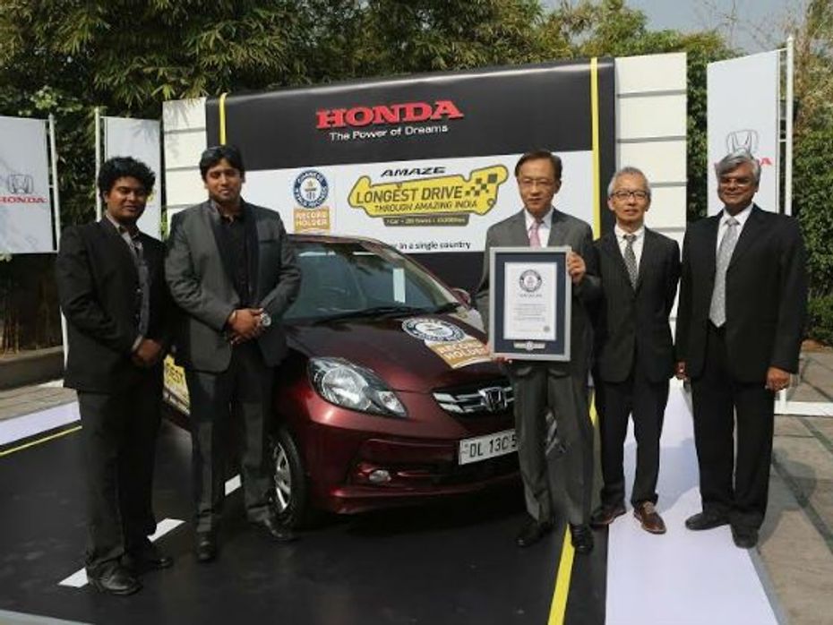 Honda Amaze drives into the Guinness Book of World Records