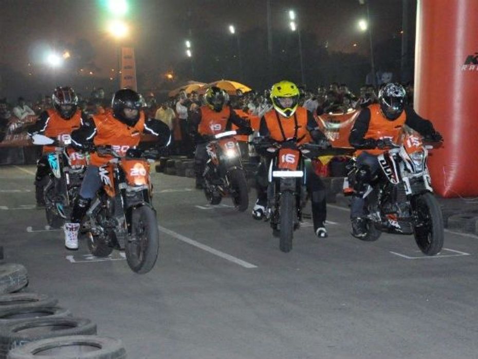 Participants at KTM Orange Day Delhi