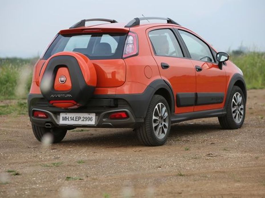 Fiat Avventura Petrol India Review rear angle