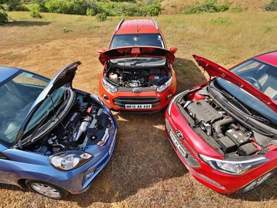 Honda Amaze, Ford EcoSport and Hyundai Elite i20 engine