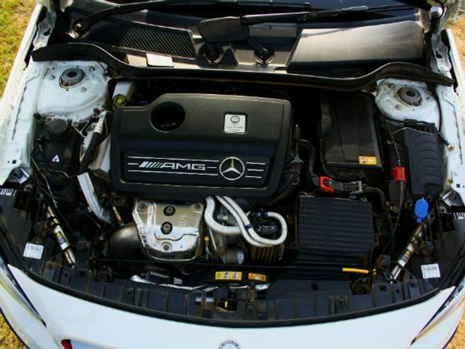 Mercedes GLA 45 AMG inline-4 turbocharged M133 engine