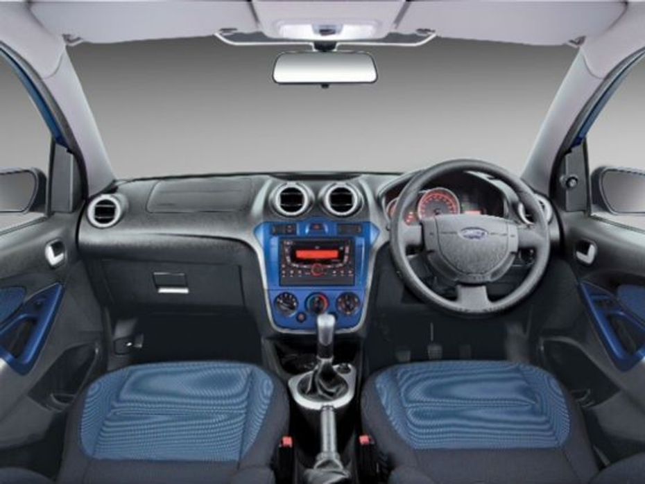 The upgraded Figo flaunts a Cyber Blue trim for the dashboard, door handles and seats