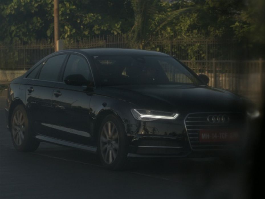 2015 audi a6 facelift spied in mumbai front