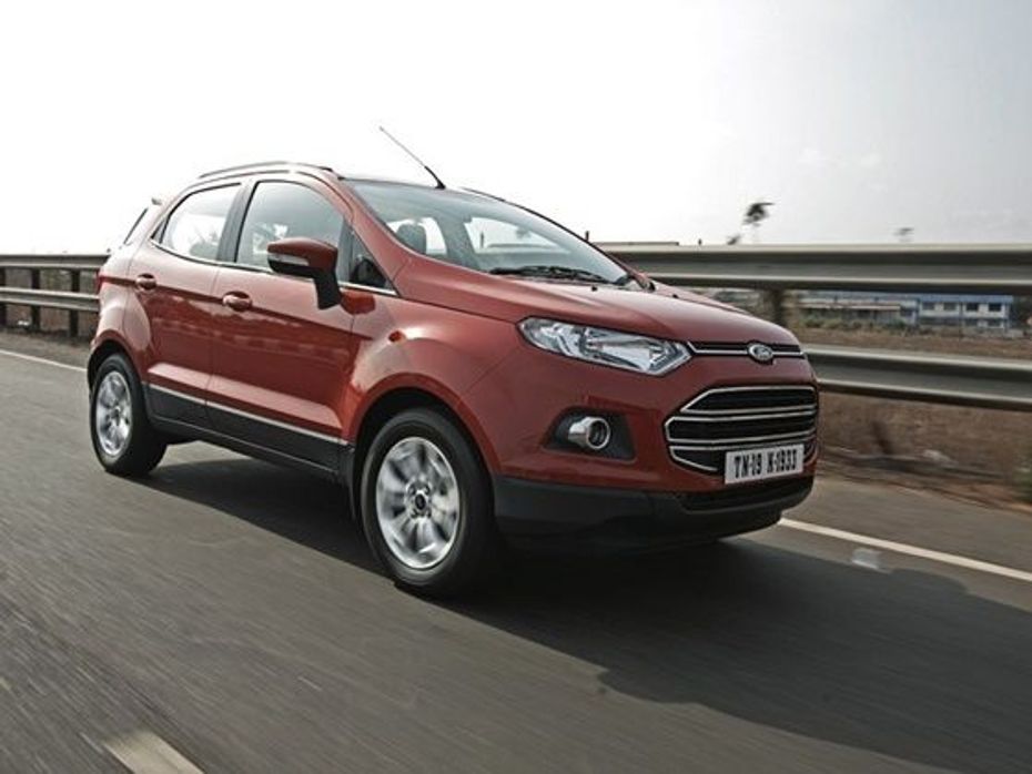 Ford EcoSport front three quarters action shot
