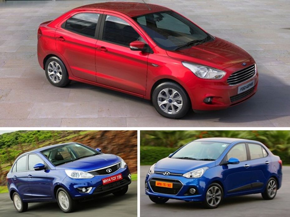 Ford Figo, Tata Zest and Hyundai Xcent