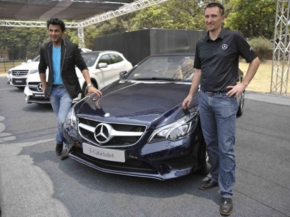 Vikas Khanna and Boris Fitz, VP Sales and Network Development Mercedes-Benz India at Luxdedrive Mumbai