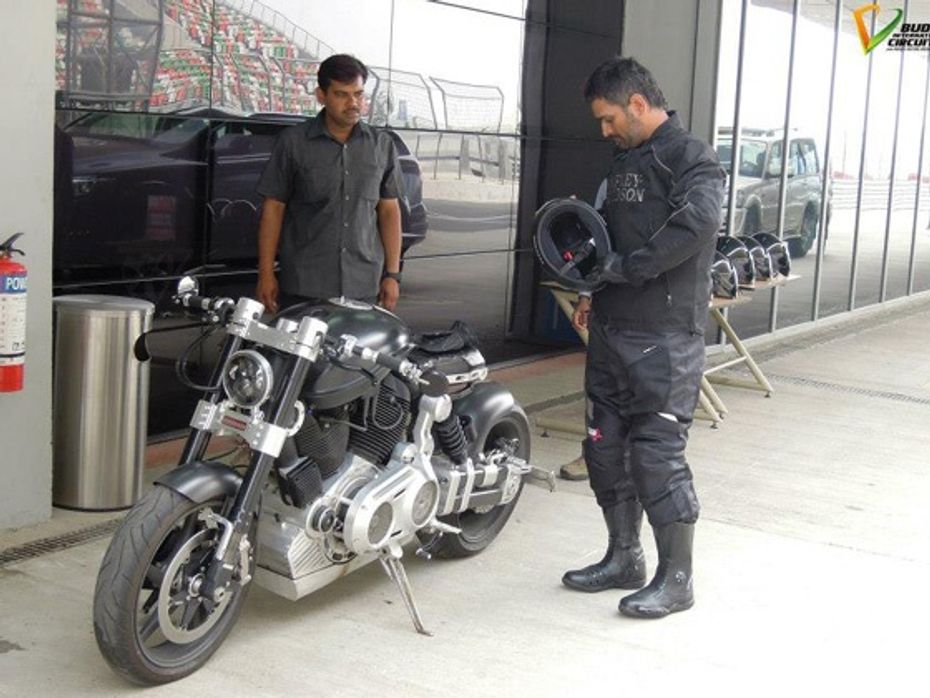 MS Dhoni and his Confederate Hellcat X132