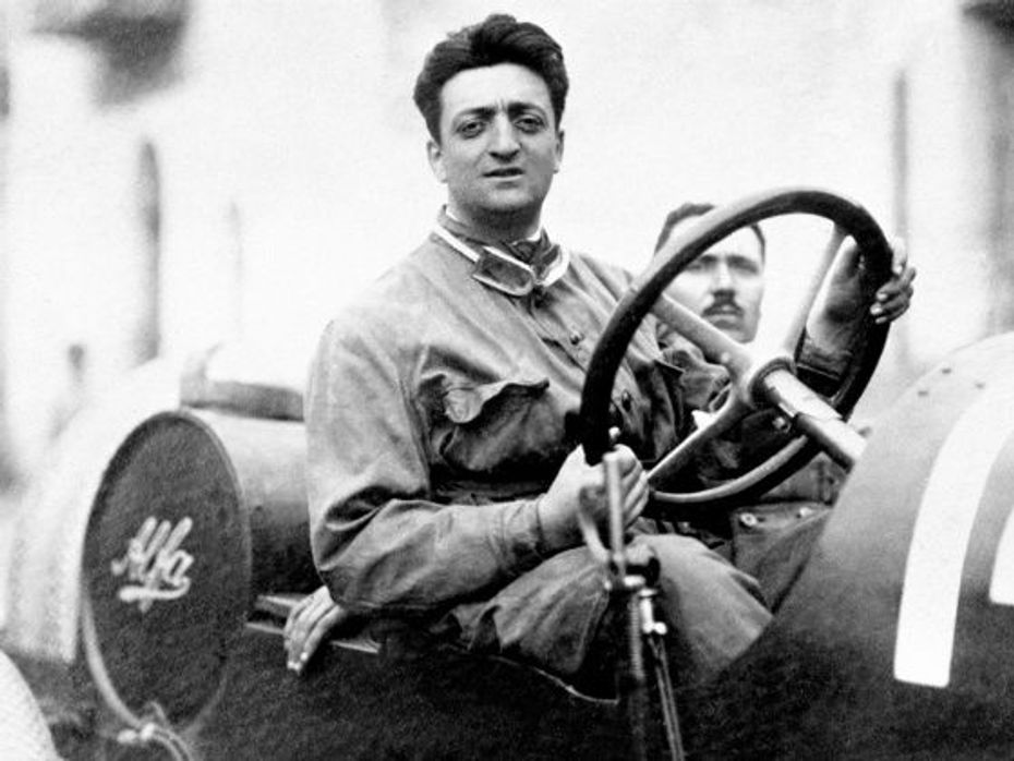 Enzo Ferrari in his early racing days
