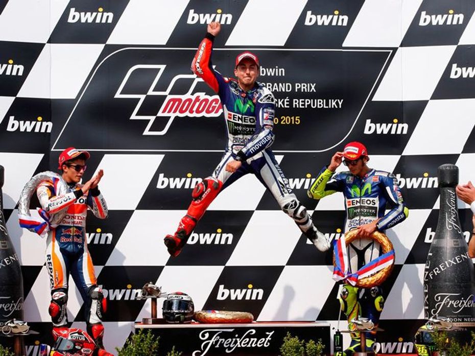 Jorge Lorenzo and winners of 2015 Czech MotoGP
