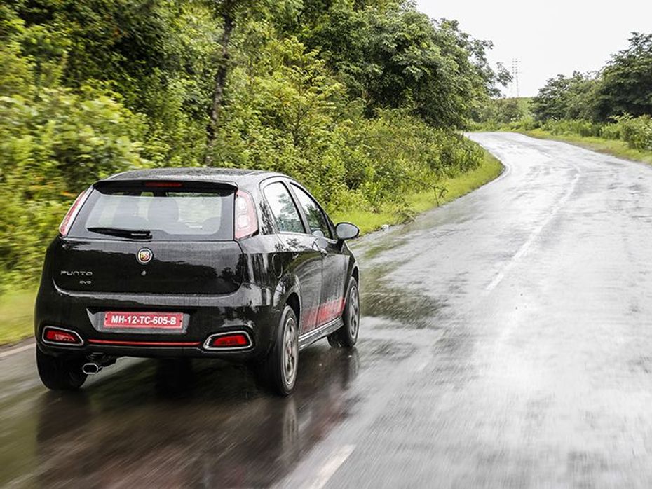Abarth Punto Evo First Drive Review India rear tracking