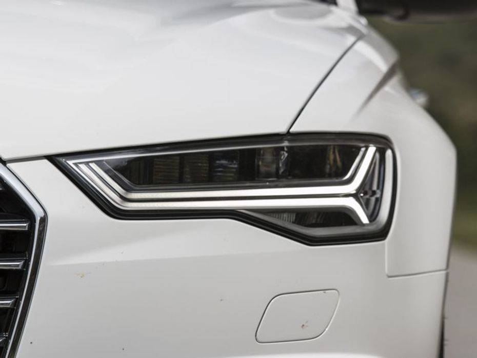 Audi A6 India review headlight