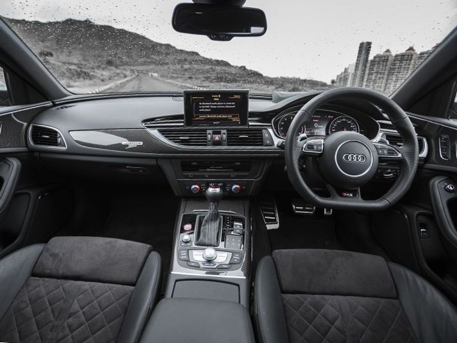 Audi RS6 India review dashboard