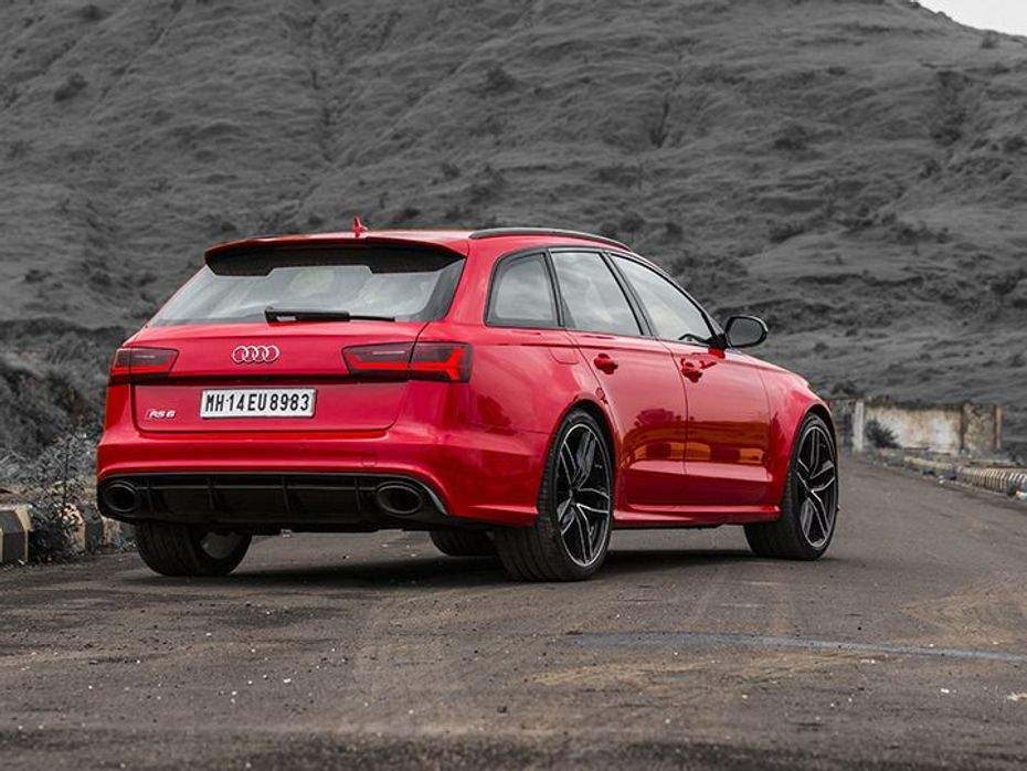 Audi RS6 India review Rear picture three quarter