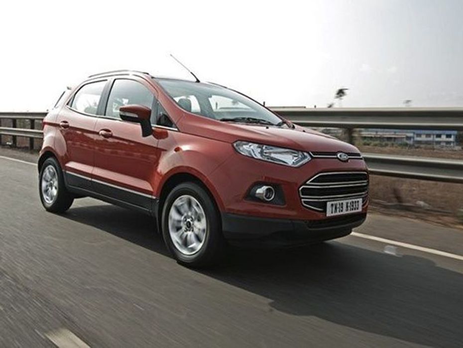 Ford EcoSport front three quarters action shot