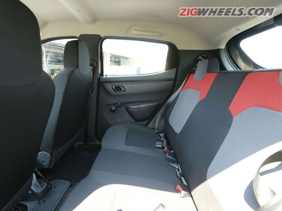 Rear seat space in Renault Kwid hatchback