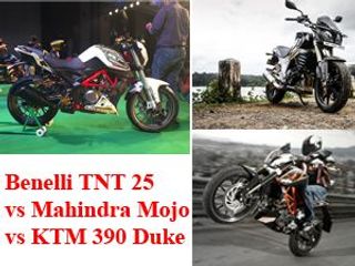 Benelli TNT 25 vs Mahindra Mojo vs KTM 390 Duke: Spec Comparison